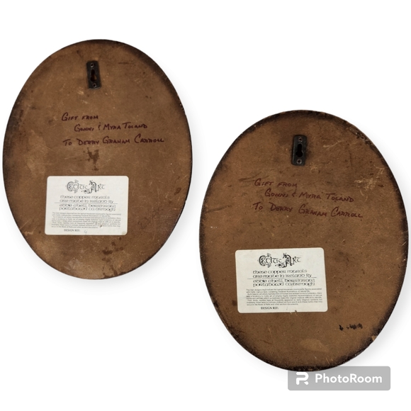 Vintage Eddie O'Neill Celtic Art Copper Murals (Set of 2) - Picture 5 of 10